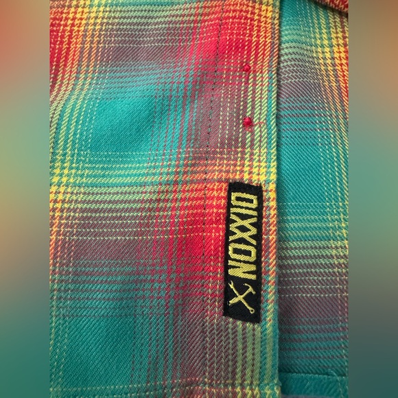 DIXXON Mens The Samson Right Near Da Beach Long Sleeve Button Down Flannel Shirt - Picture 9 of 15